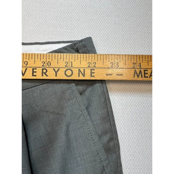 Roberto Villini Men's Pleated Dress Pants Cuffed Hem Size 46 Gray Solid Pockets - Picture 10 of 15
